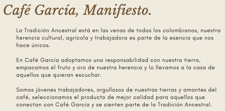MANIFIESTO Cafe Garcia